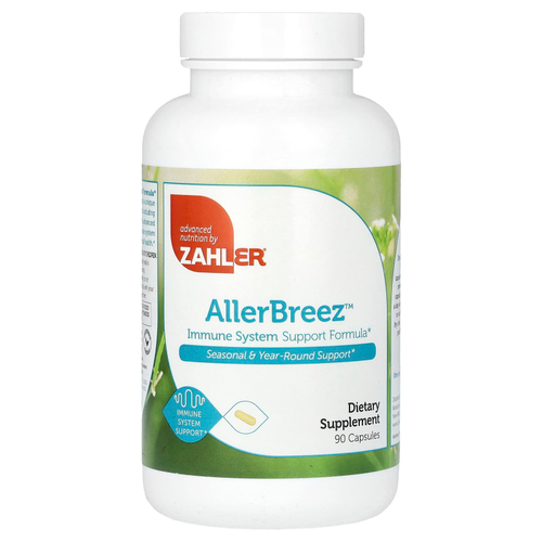 Zahler, AllerBreez, средство для поддержки иммунной системы, 90 капсул