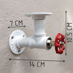 Кронштейн для настенных полок из стали и чугуна в стиле Лофт белого цвета