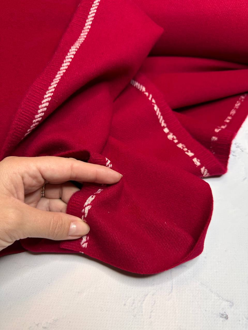 Пальтовая однотонная ворсовая смесовая шерсть с полиамидом (Alta Moda, Гранатовая страсть, 150, 520 гр/м2, 80%шерсть/9%кашемир/11%полиамид)
