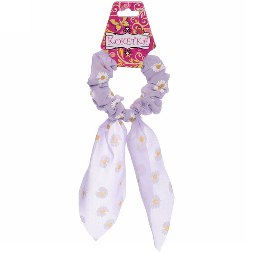 Резинка для волос «Harizma - April»,микс 6 цветов, d-8см, длина ленты 18см