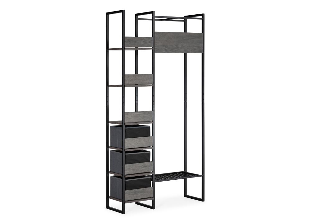 Готовая прихожая Берли дуб рошелье / черный матовый