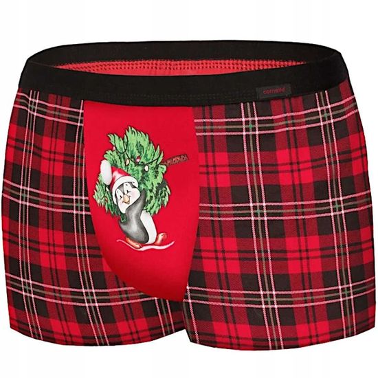 Трусы мужские боксеры Cornette Swiateczne Penguin 007/66