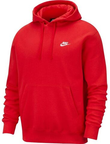 Мужская теннисная кофта Nike Sportswear Club Hoodie PO BB - красный