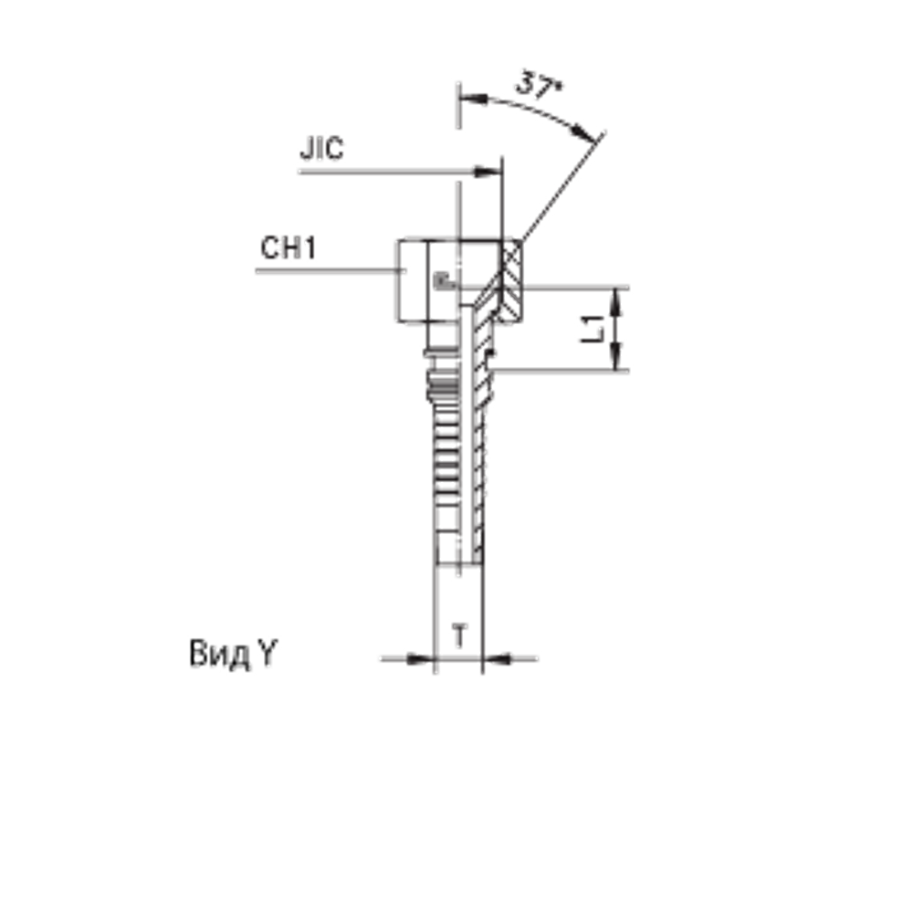 Фитинг DN 32 JIC (Г) 1.7/8 Interlock