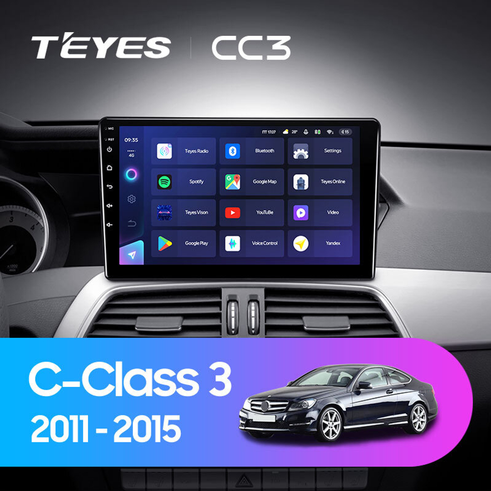 Teyes CC3 9"для Mercedes-Benz C-Class 3 2011-2015