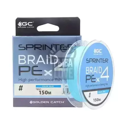 Шнур GC Sprinter PE X4 Blue 150м 0.148-0.205мм