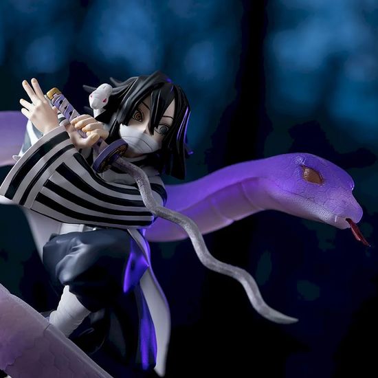 Фигурка аниме SEGA Клинок рассекающий демонов Обанай Игуро Obanai Iguro Hashira 14см 28765 / фигурка Сега по мотивам аниме "Клинок рассекающий демонов", Обанай Игуро