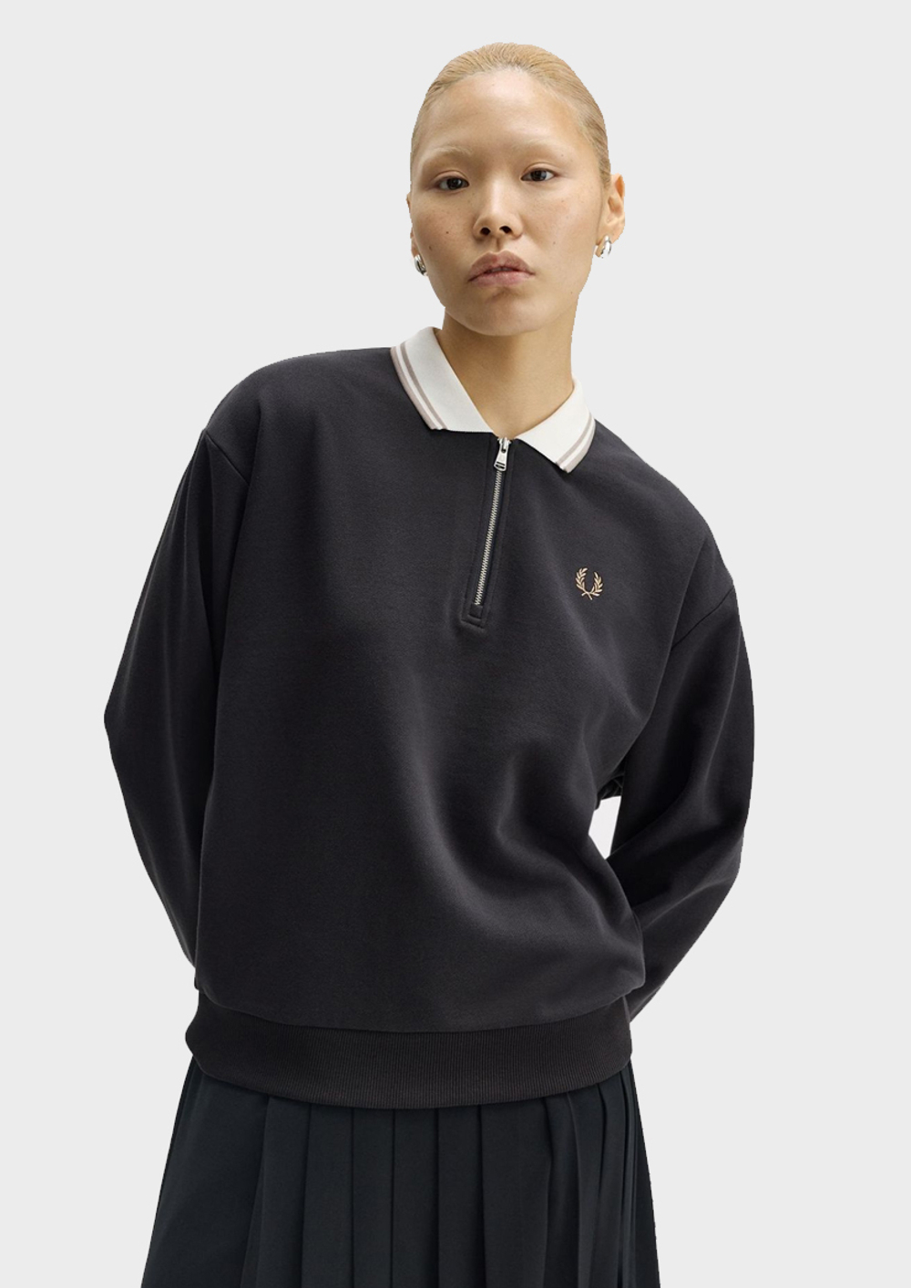 Джемпер-поло FRED PERRY Zip Neck Collar Sweatshirt