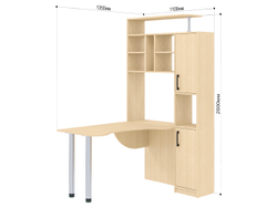 Стол компьютерный 14 крафт светлый