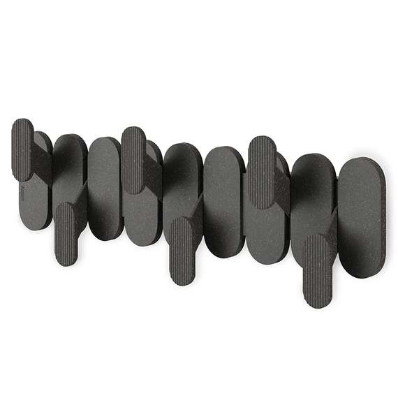 Вешалка настенная tempo, 6 крючков, черная