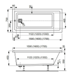 Акриловая ванна Vagnerplast CAVALLO 170x75