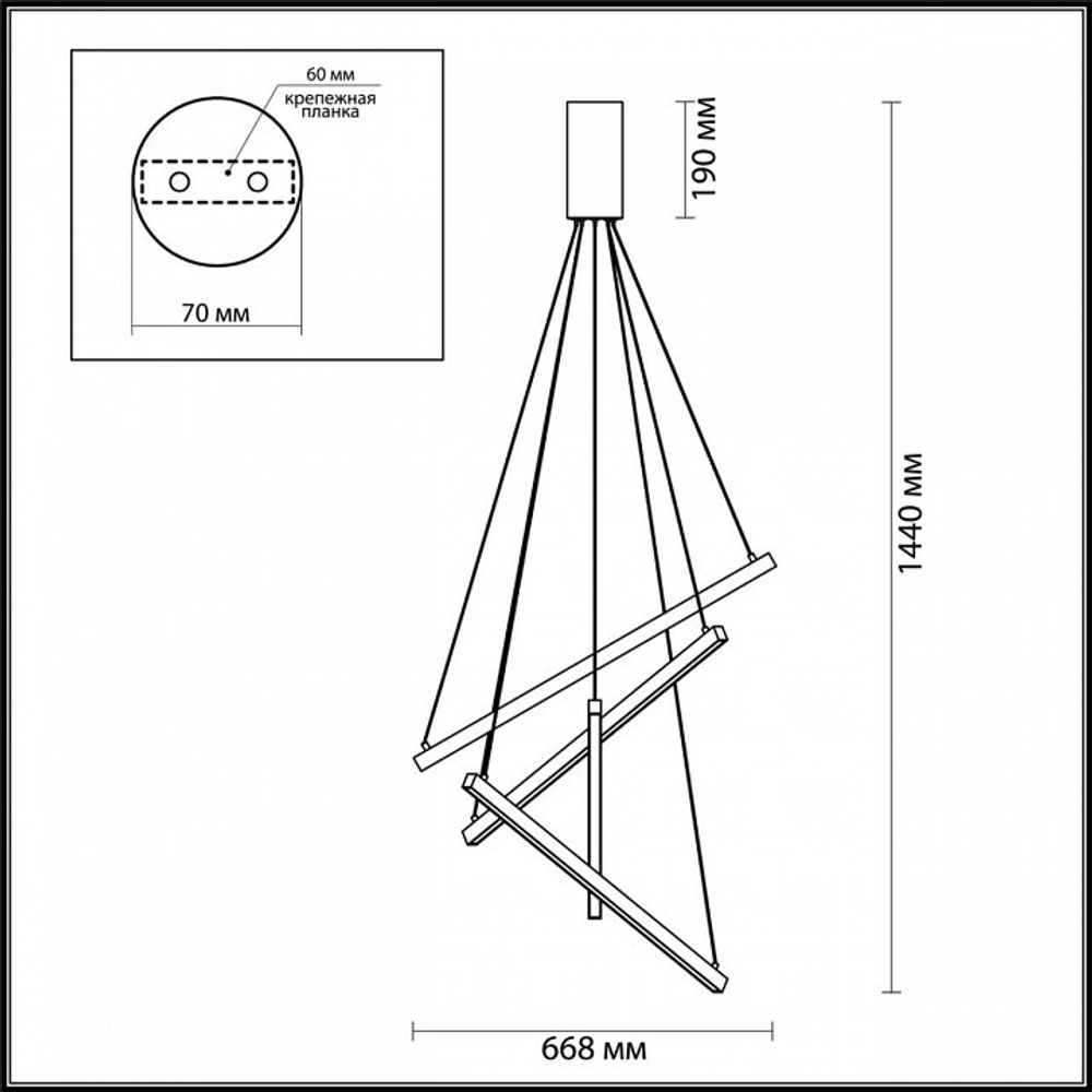 Подвесная люстра Odeon Light Cometa 3860/48L