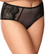 Трусики-слипы с широкими кружевными вставками (Размер: XXL) (Цвет: кремовый)