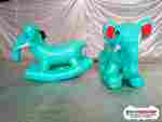 Качалка в игровую комнату «Голубой слонёнок», 2×0,7×1,4 м