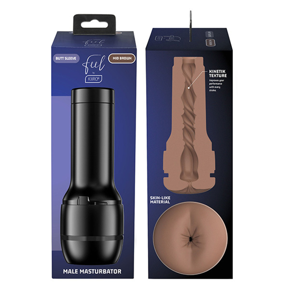 Коричневый (темный карамельный) мастурбатор-анус 22,3см Kiiroo Feel Stroker Dark Caramel