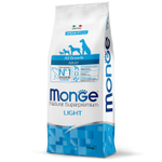 Сухой корм Monge Dog Speciality Line Light для взрослых собак всех пород, низкокалорийный, лосось с рисом 12 кг