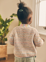 Кардиган вязаный для девочки Next Q87-903, Кремовый, Розовый, Сиреневый