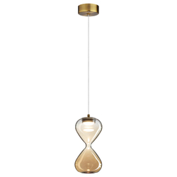 5093/4L PENDANT ODL25 357 античн.бронза/прозрачн./янтарный градиент/металл/стекло Подвес LED 4W 4000K 388Лм GLESSI