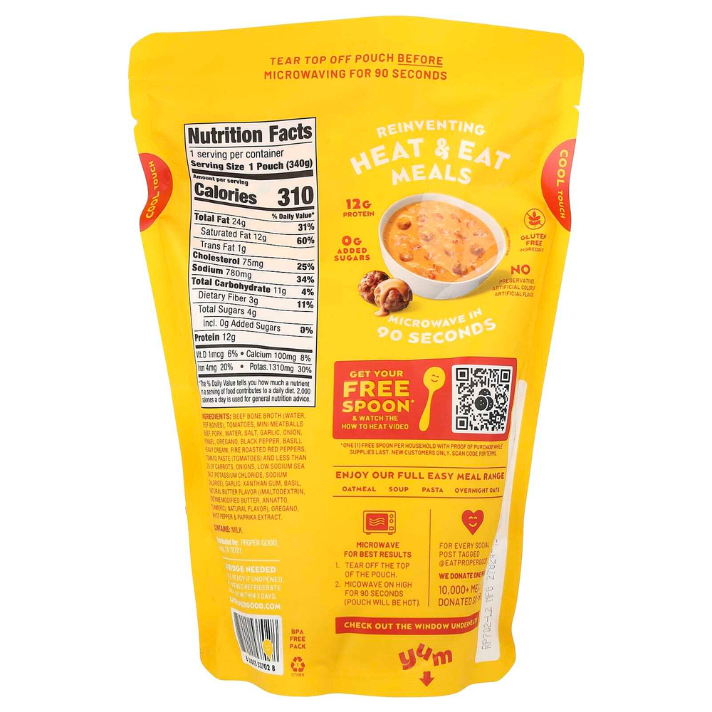 Proper Good, крем-суп с фрикадельками, 340 г (12 унций)