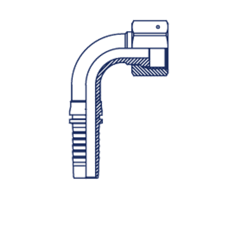Фитинг DN 10 ORFS (Г) 13/16 (90)
