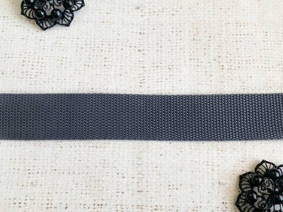 Лента ременная стропа, 5 гр/м, ш. 1 см, серый