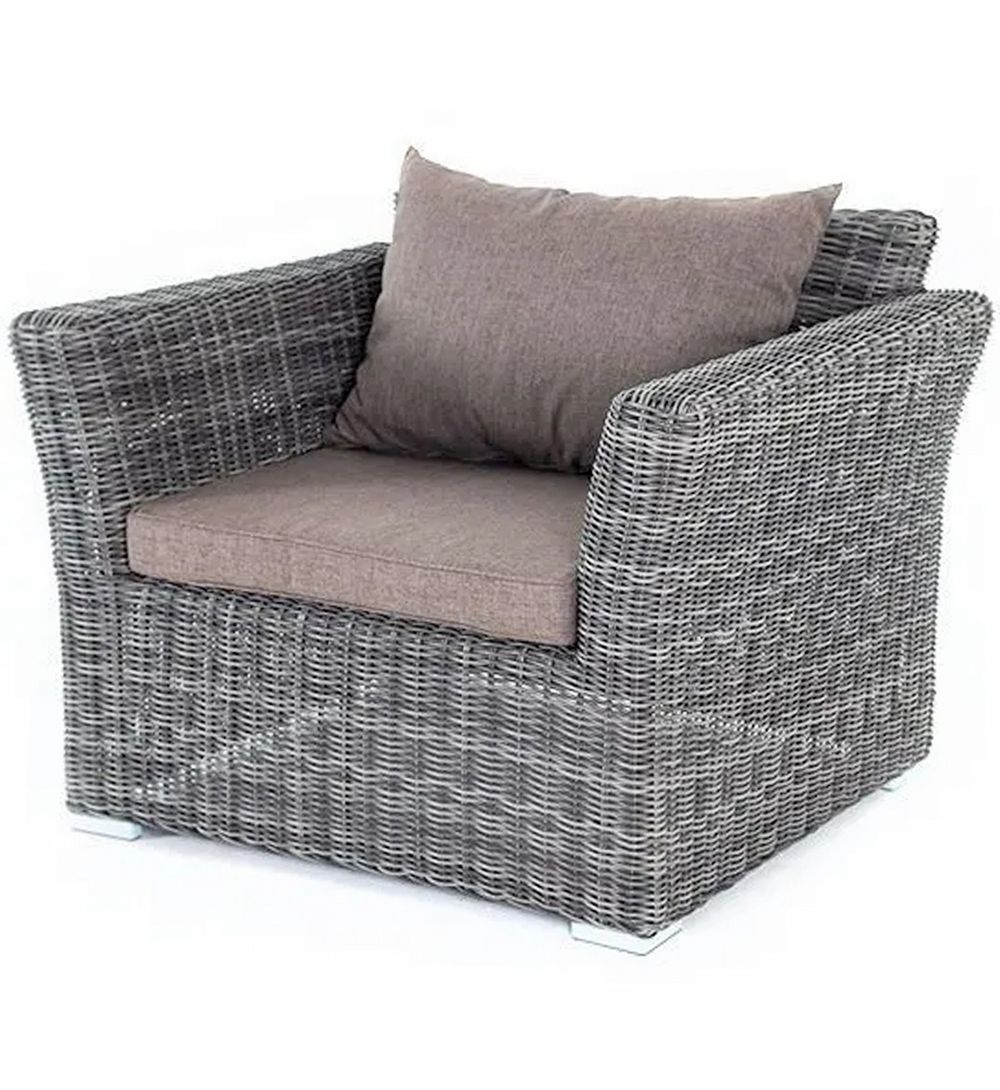 "Капучино" кресло из искусственного ротанга, цвет графит