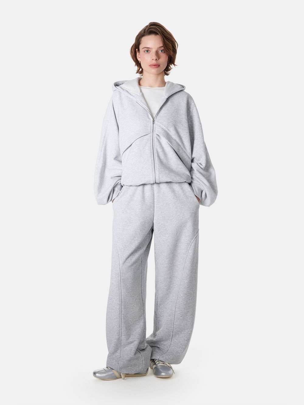 Брюки "Серый меланж" женские