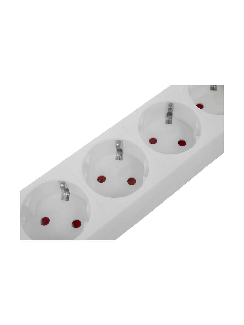 Сетевой фильтр Gigant с заземлением белый ПВС 3x0.75мм2, 5 розеток, 1.9м 80112