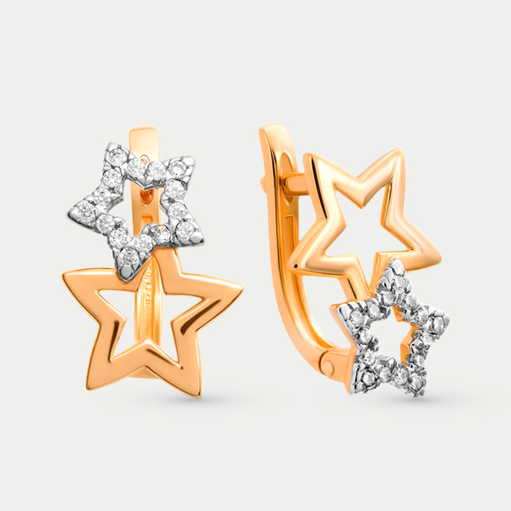 Серьги женские с фианитами