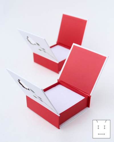 Футляр картонный, серия "ФЛОРА", 80х80х30мм