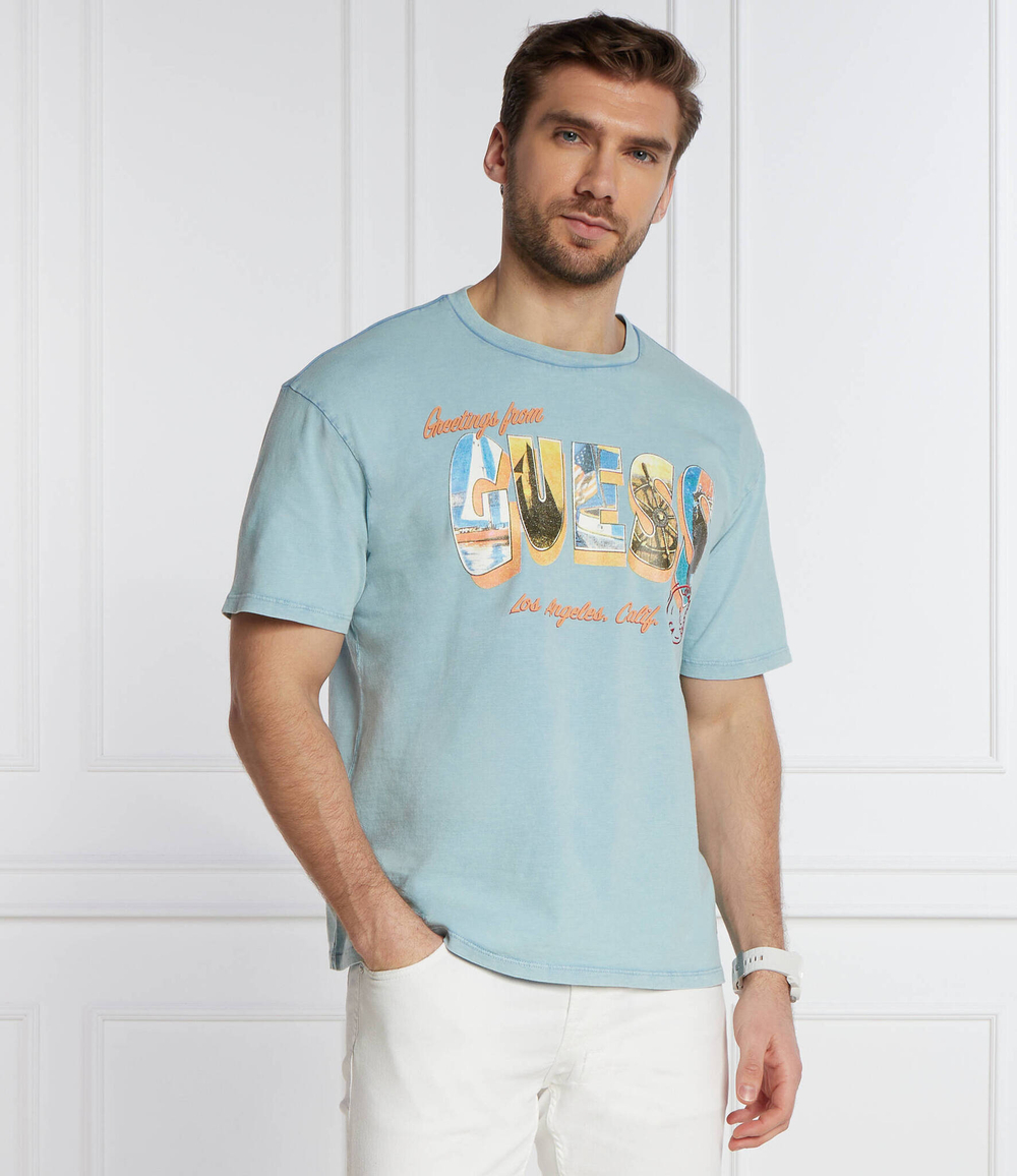 Футболка GUESS - голубой(M4GI44 KC6U1)