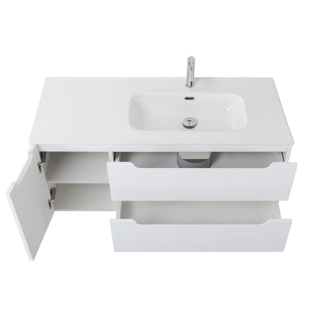 Подвесная тумба с раковиной BelBagno ETNA 120 Bianco Lucido правая, ETNA-1200-2C-1A-SO-BL-R + BB1200ETL-R