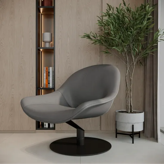 Лаунж кресло Zero Gravity с механизмом вращения цвет серый