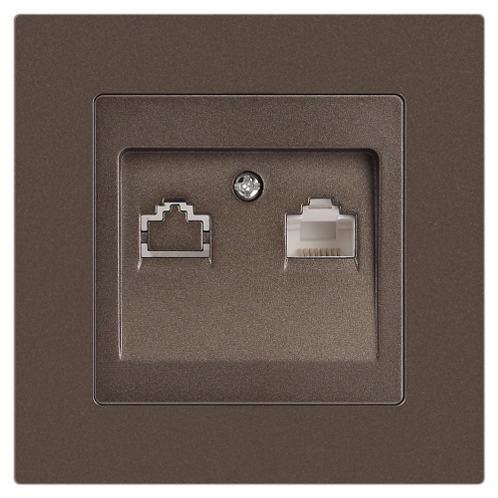 Розетка Intro Accent 6-303-08 информационная RJ45 IP20 СУ бронза