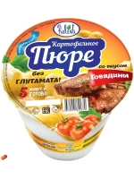 Пюре картофельное в стакане "Со вкусом Говядины" 24 шт