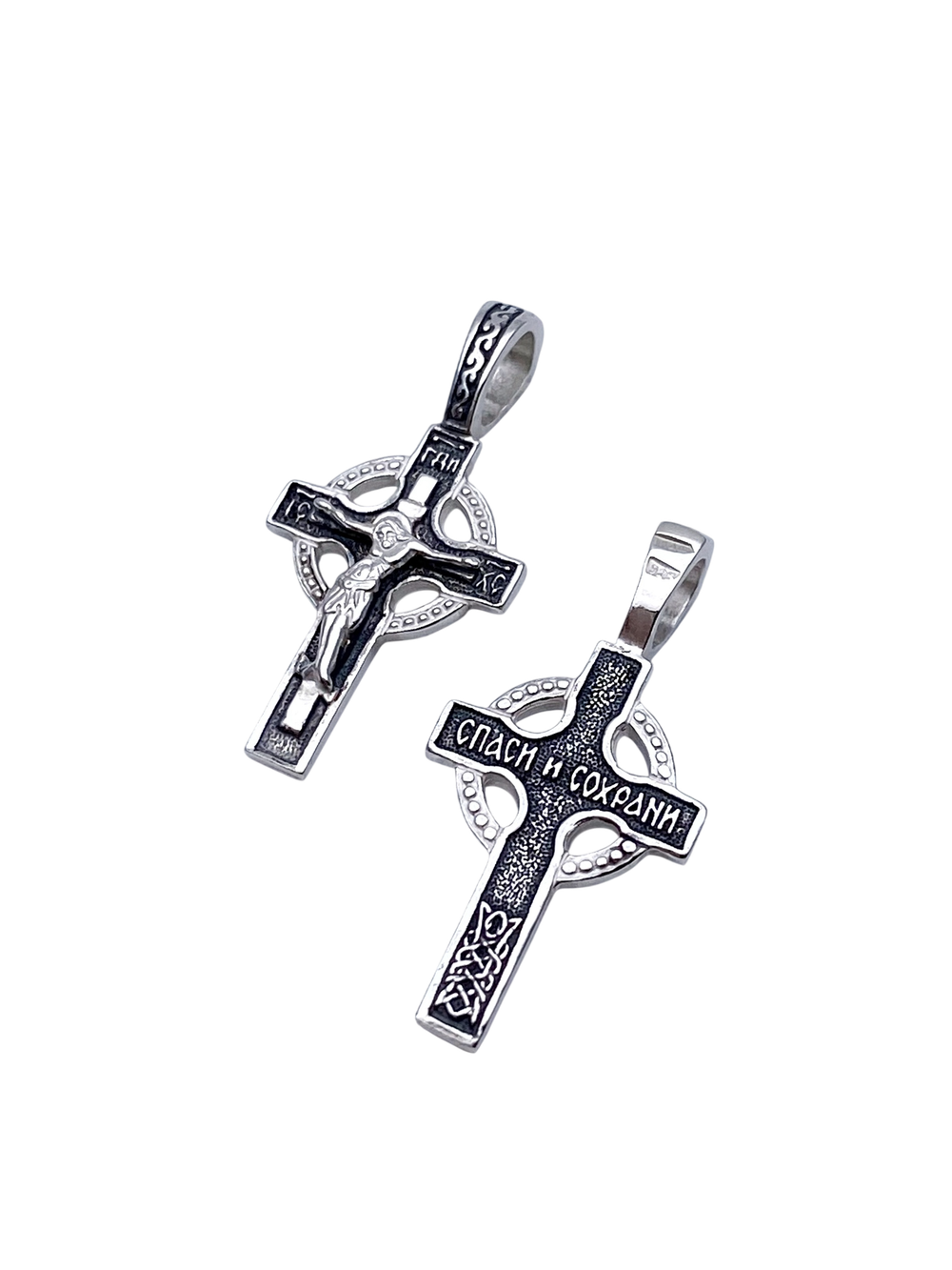 Крест из серебра/Чернение