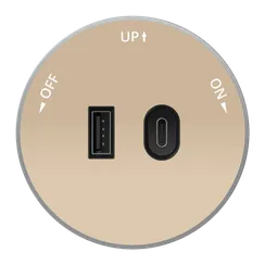 MULTITRACK Розетка 2хUSB (тип А+С) 18 Вт, 5 В/3 А ПЕСОЧНЫЙ