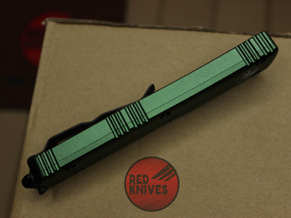 Нож Microtech Ultratech Tanto T/E A+++ - зеленая рукоять, клинок черный