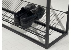 Обувница Крафт 2 черный муар / дуб сонома