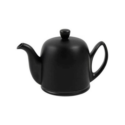 Salam Mat Black — Фарфоровый заварочный чайник на 4 чашки с черной крышкой, черный Salam Mat Black артикул 216410, DEGRENNE, Франция