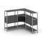 Shelf System Трехсекционный угловой стеллаж трехярусный с ящиками SN.STMU-331 Антрацит/Металл Серый