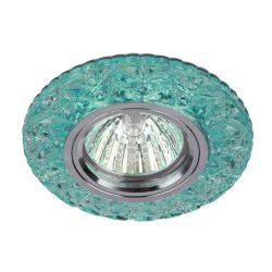 Светильник встраиваемый cо светодиодной подсветкой ЭРА DK LD4 BL/WH под лампу MR16 GU5.3 голубой | Встраиваемые LED светильники
