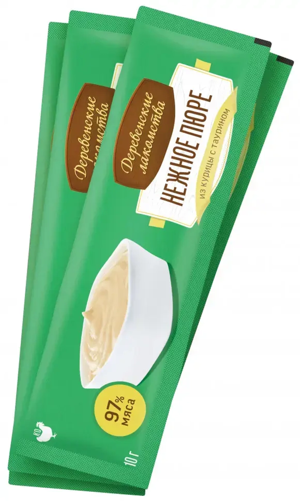Деревенские лакомства для кошек нежное пюре из курицы - 40 г
