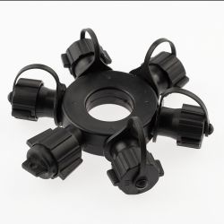 Разветвитель ЭРА ERAPS-OR для гирлянд IP65 круговой 6 гнезд черный