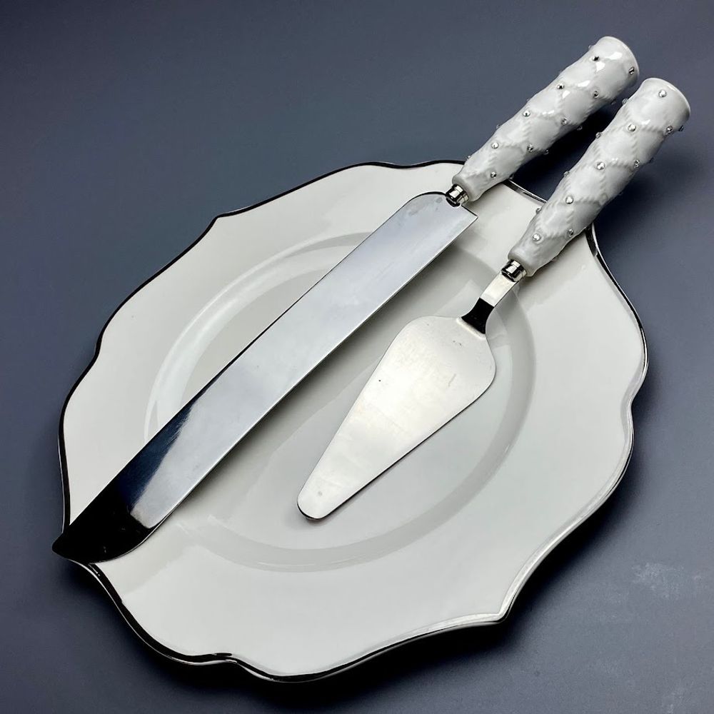 Lenardi 110120 Набор для торта лопатка и нож СЕВЕРНОЕ СИЯНИЕ в под. уп (х18)Керамика