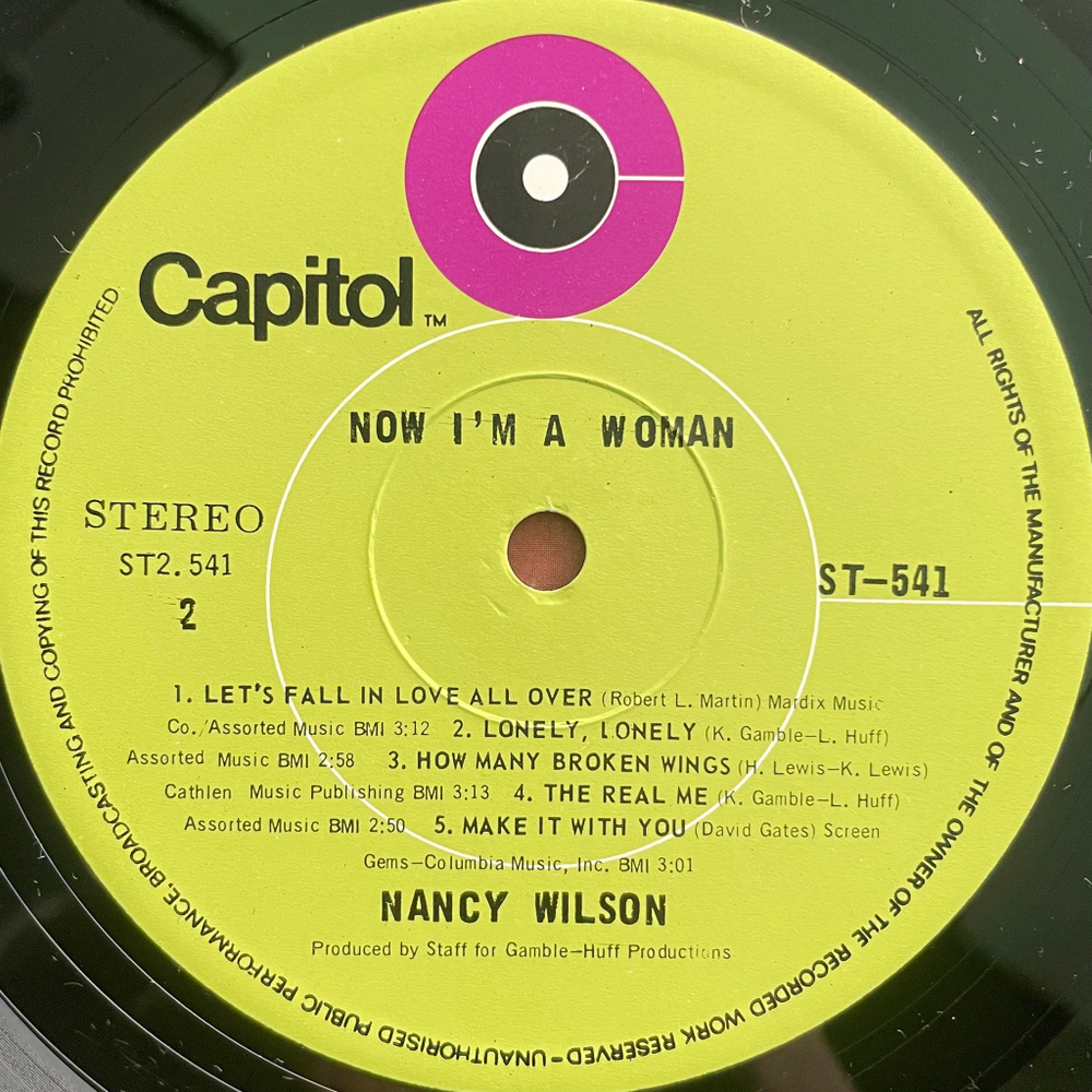 Nancy Wilson ‎– Now I'm A Woman (США 1970г.)