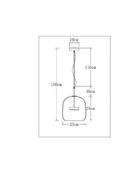 Подвесной светильник 12W 4000К A2404SP-23AM медь/янтарный Padova Arte Lamp