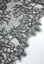 Кружево шантильи чёрное К552