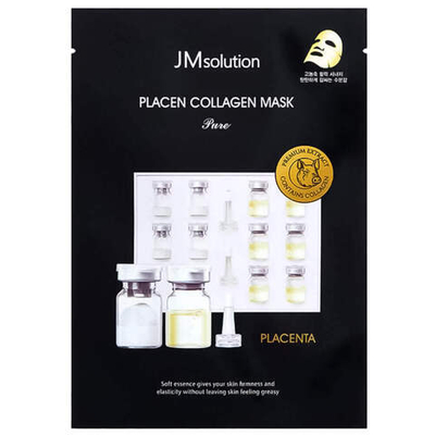 JMSolution Mask Pure Placen Collagen Маска для лица тканевая плацентарная с коллагеном, 30 мл