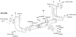 Фаркоп Westfalia 313376600001 для VW Crafter / Mercedes Sprinter 06-16(паспорт и сертификат в комплекте)(без электрики)